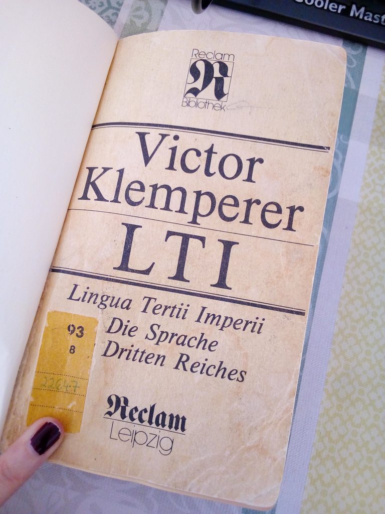 Ankundigung Leserunde Zu Viktor Klemperers Lingua Tertii Imperii Lesen In Leipzig